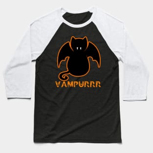 Funny Gifts for Halloween Vampurrr Baseball T-Shirt